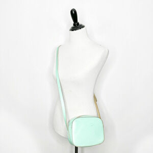 J. CREW Marlo Crossbody Bag Mint Teal Smooth Leather Italy small travel